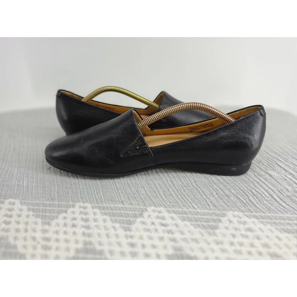 Dansko Fawna Black Leather Slip On Loafers Flats Women Size 40 EU 9.5-10 US